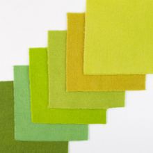 Load image into Gallery viewer, Paint Chips - 5" Squares<BR>Hand Dyed Wool Green Solid <BR>by Sue Spargo
