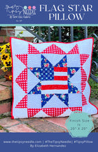 Load image into Gallery viewer, Flag Star Pillow Pattern
