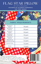 Load image into Gallery viewer, Flag Star Pillow Pattern

