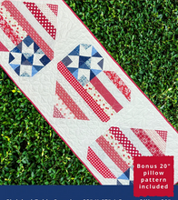 Load image into Gallery viewer, Star Spangled Table Runner &amp; Pillow
