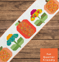 Load image into Gallery viewer, Pumpkins &amp; Petals Table Runner

