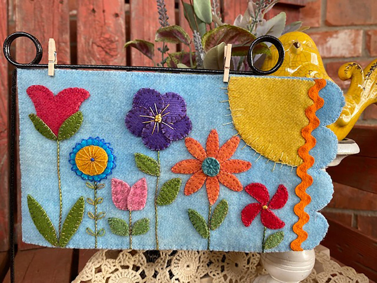 Mud Rug Stitching Mud Rug Kit - Flowers Are Wonderous – Barn Chick Quilts