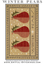 Load image into Gallery viewer, Winter Pear<BR>Cross Stitch Pattern
