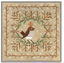 Load image into Gallery viewer, Winter Wood Thrush<BR>Cross Stitch Pattern
