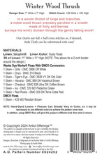 Load image into Gallery viewer, Winter Wood Thrush<BR>Cross Stitch Pattern
