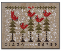 Load image into Gallery viewer, Chilly Cardinals Sampler&lt;BR&gt;Cross Stitch Pattern
