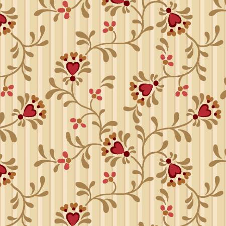 Henry Glass Fabric Berries & Blossoms 8835-44