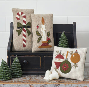 Buttermilk Basin Trio of Vintage Holiday Pillows