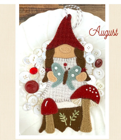 Year of the Gnome Ornament - August
