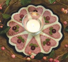 Load image into Gallery viewer, Hearts and Flowers Candle Mat Pattern and Kit
