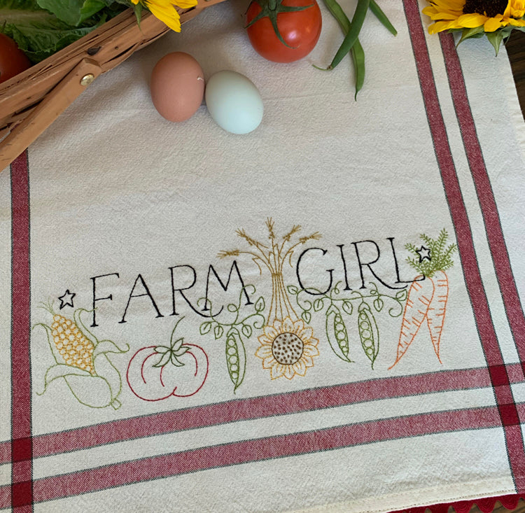 Dishtowel Kit - Farm Girl Dishtowel