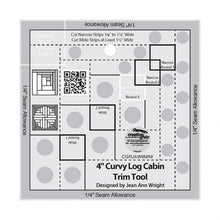 Load image into Gallery viewer, Creative Grids 4in Log Cabin Trim Tool Quilt Ruler
