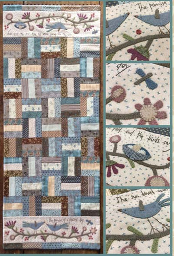 Hatched and Patched Songbird Table Runner