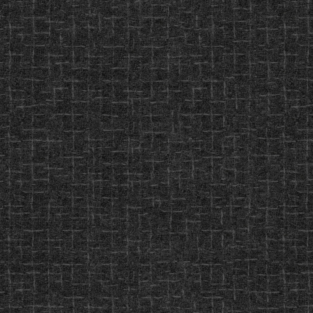 Woolies Flannel - Charcoal Crosshatch Flannel MASF18510 JK