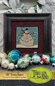 Frosty Flakes Punchneedle Embroidery